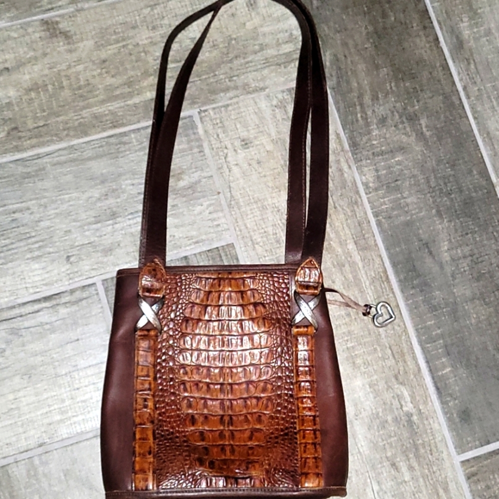 90's Brighton brown crocodile 🐊 Purse